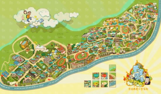 学长手绘萌版校园地图 这些重庆地图你值得拥有_新浪旅游_新浪网