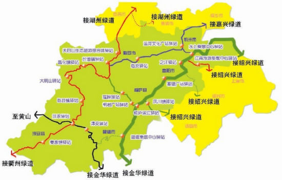 初夏骑行 浙江省内自行车绿道地图