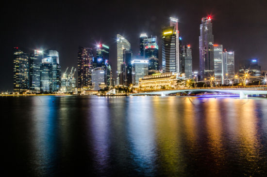 金沙酒店灯光秀及新加坡夜景
