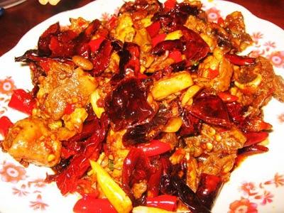 中国贵州贵阳特色菜:辣子鸡