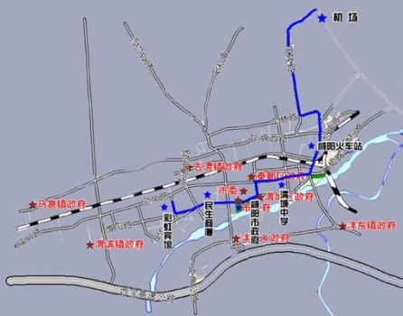 从机场到咸阳市路线图