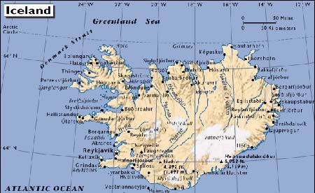 冰岛旅行地图