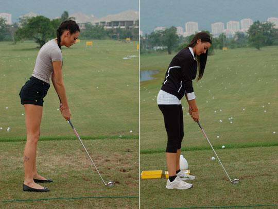 练习握杆站姿 练习握杆站姿