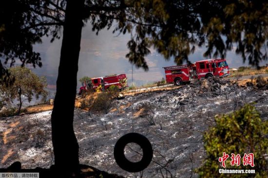 美国加州山火持续蔓延 大片森林化为灰烬_空域