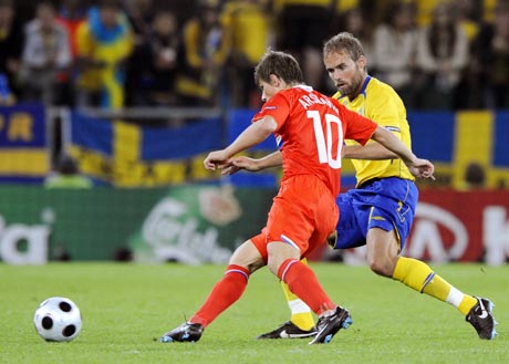 图文-[欧洲杯]俄罗斯VS瑞典阿尔沙文让对手很紧张