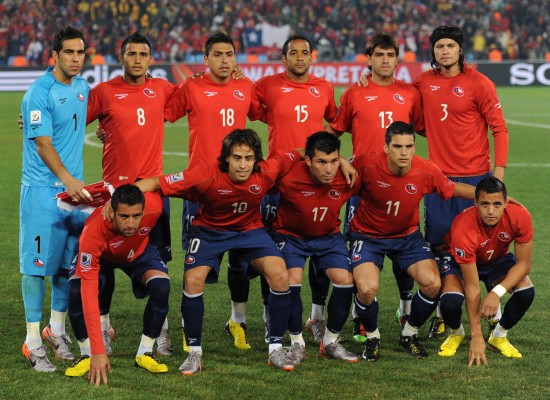 图文-[小组赛]西班牙VS智利智利队首发阵容