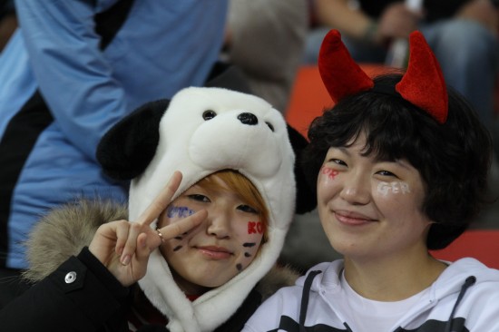 图文-[季军战]乌拉圭VS德国 两名韩国球迷_国际