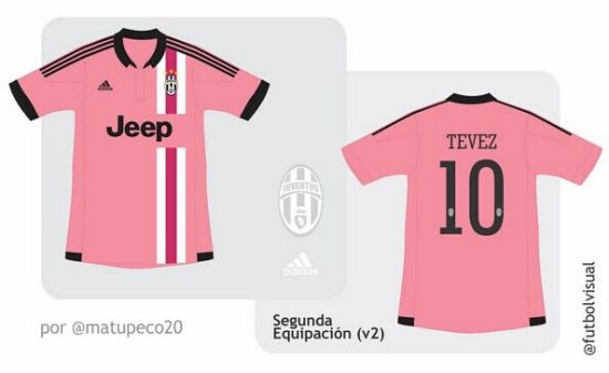 尤文新球衣谍照:再现风骚粉色 三颗星醒目(图)