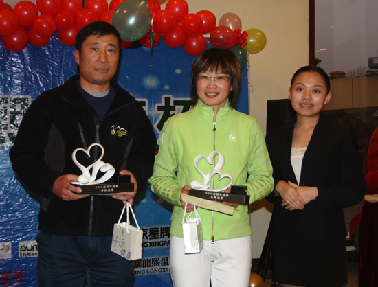 图文-2008北京龙熙温泉年度杯两位冠军领奖