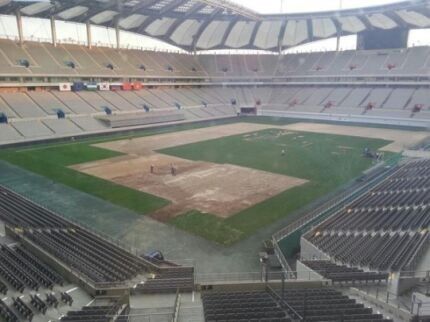 整修中的首尔世界杯体育场