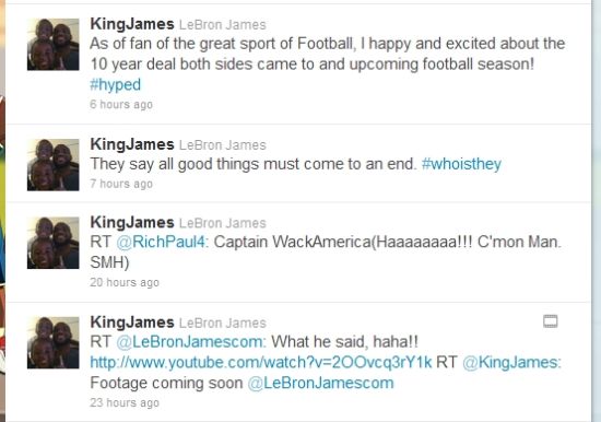 詹姆斯发微博祝贺NFL结束停摆