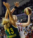 图文-[热身赛]中国女篮72-73澳大利亚陈晓丽上篮
