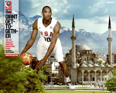 图文-2010年FIBA男篮世锦赛海报 科比千年之约
