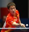图文-乒乓球世界总冠军赛王励勤晋级大力轻搓过渡
