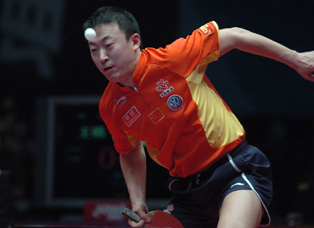 图文-世界乒球总冠军赛马琳获亚军站位稳如泰山