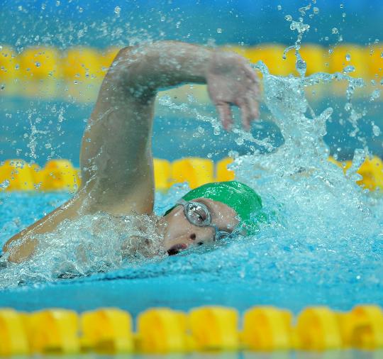 图文-S9级女子400米自由泳 又一世界纪录打破