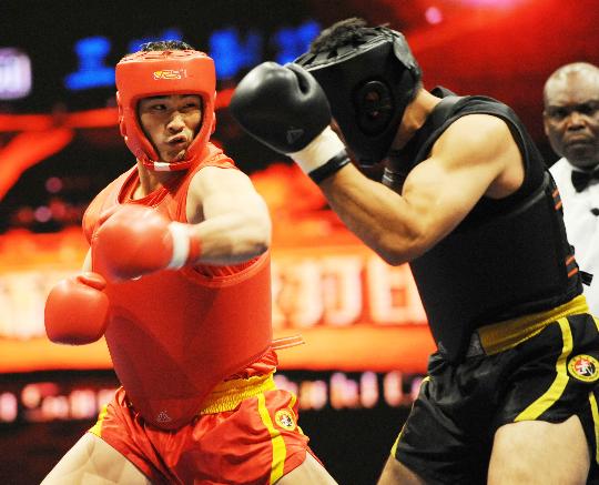 图文-武术世界杯男子90公斤级于锦夺冠 