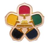 图文-徽章里的乒乓球1961年世乒赛梅花形章