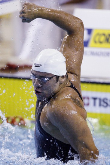 图文-男子50米蛙泳世界纪录被刷新 弗兰卡振臂