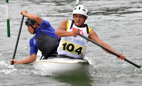 图文09皮划艇激流回旋全国青年锦标赛双人划季军