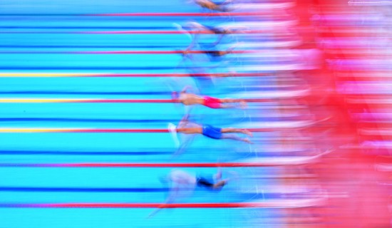 图文-全运会男子200米自由泳预赛 选手们在比
