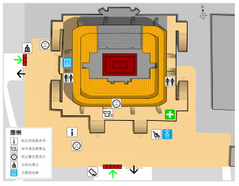 首都体育馆平面图图片