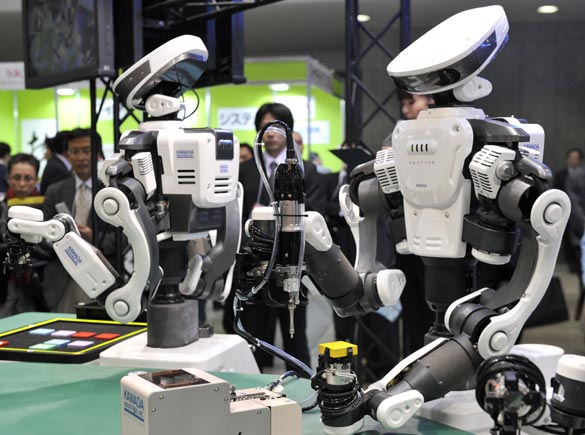2009日本国际机器人展:仿人机器人会打乒乓球(5)