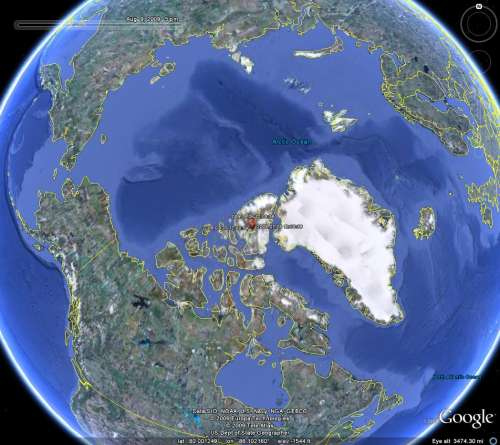 北极卫星地图图片