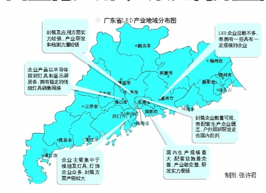 广东led产业地域分布图