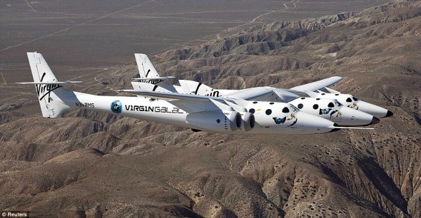 将来,"白骑士二号"会把"太空船二号"送入1.52万米高空后将其释放