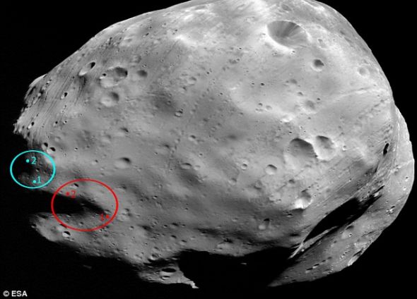 欧洲探测器拍摄火卫一近照:呈不规则非球状