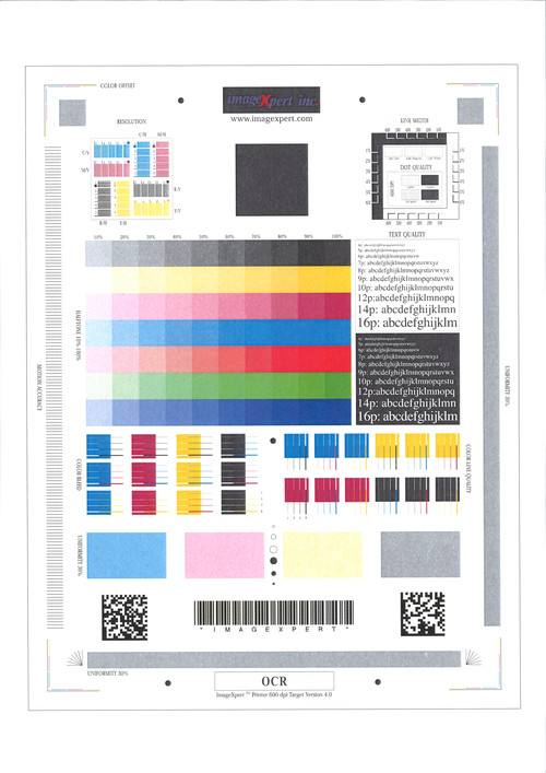 佳能ir advance c2030彩色复合机打印的kdy样张