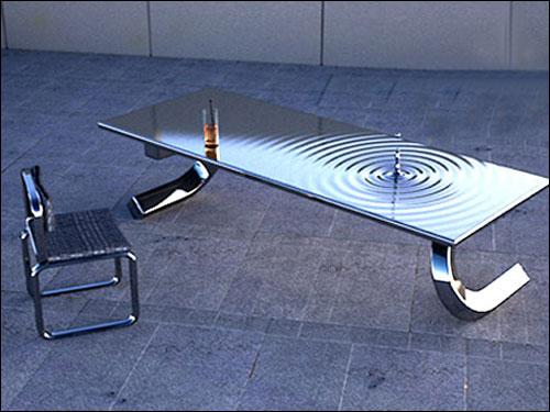 滴水不穿 ripple table系列三维波纹桌_数码_科技时代_新浪网