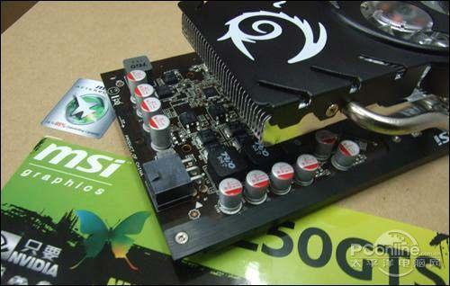 微星 n250gts-md 至尊iii 512m-f1显卡基于55nm制程工艺,128个流处理