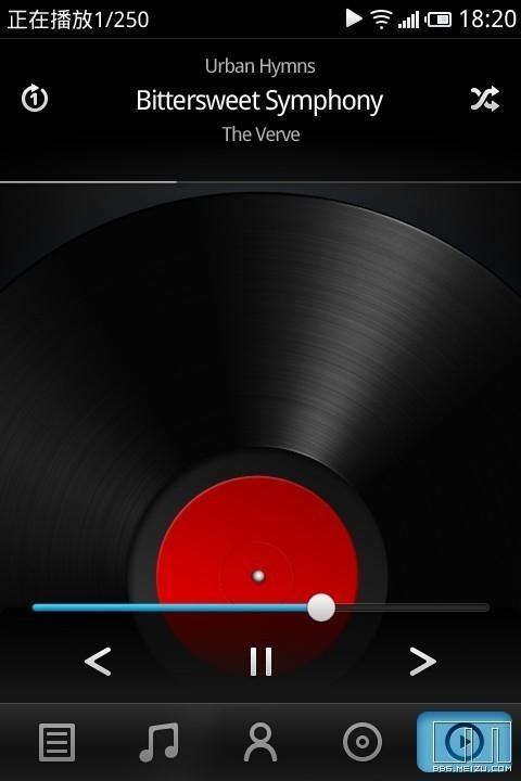 魅族m9系统界面之——音乐播放器