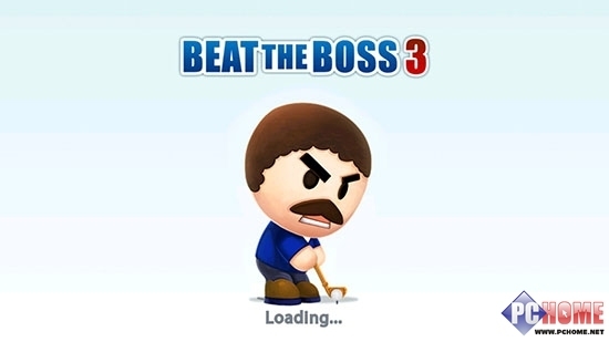 游戏的开头就出现了即将受到暴打的可恶老板.