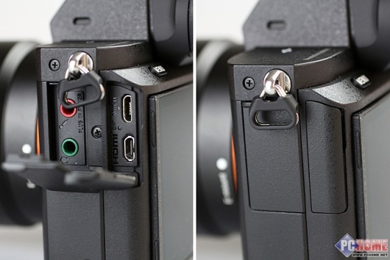 各种接口索尼a7ii和a7s一样采用了整体金属的e型卡口设计来提升连接