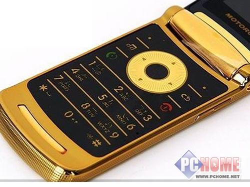 贵族象征 三好街摩托罗拉v8黄金手机