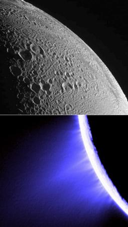 卡西尼号3月12日拍摄到的土卫二喷泉照片卡西尼