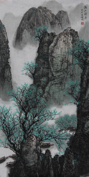 白启刚 《漓江归舟》