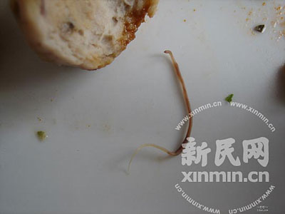 桂冠贡丸被指吃出虫子网友回帖怀疑是鞭虫图