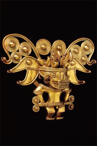 古印加黄金多数以黄金工艺品的形势存在.