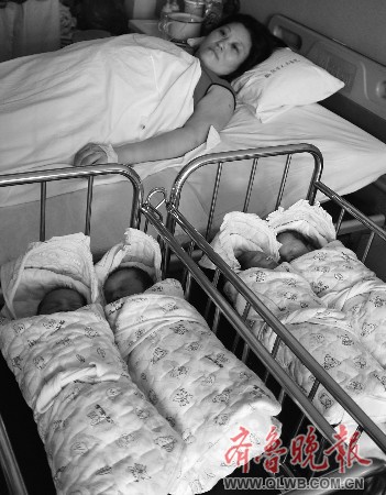 临沂一孕妇产下四胞胎 四个宝宝都是男孩,总体重达19斤6两