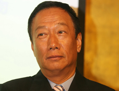 富比世2010年度台湾富豪榜,郭台铭仍稳坐首富之位.图片来源:联合报
