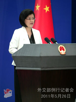 2011年5月26日,外交部发言人姜瑜主持例行记者会来自外交部网站