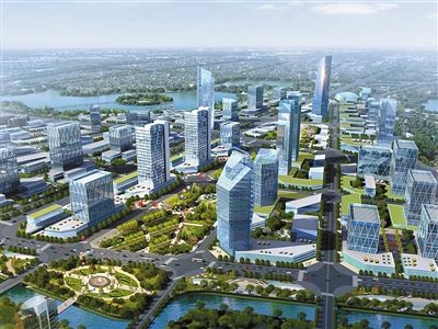 大兴新城核心区城市设计效果图大兴新城核心区 位于大兴新城中部,北至