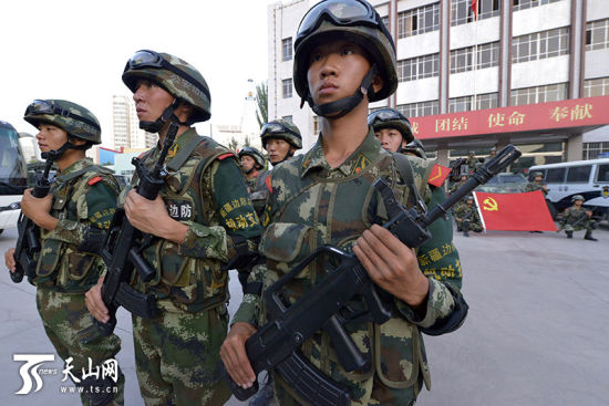 新疆边防部队举行喀交会安保誓师动员大会