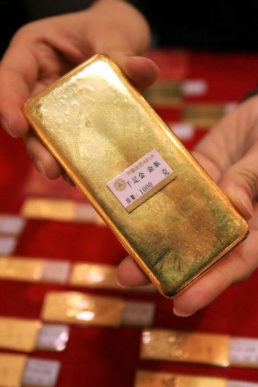 图文:(财经专线)(2)济南开卖1公斤金条