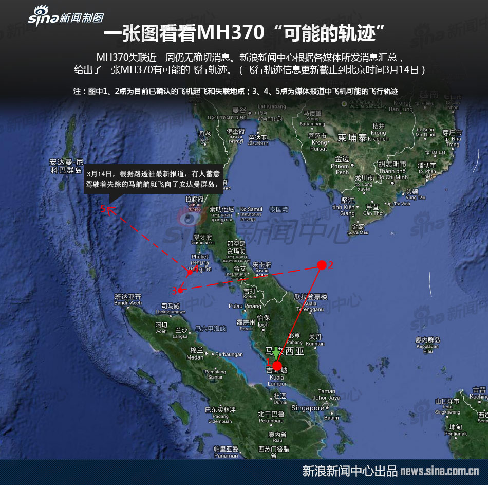 马航370飞行路线图图片