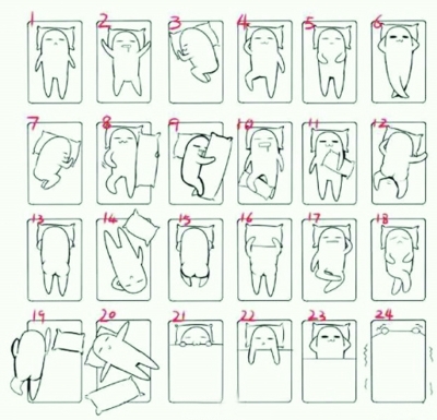 姿势不对起来重睡24睡姿图走红网络